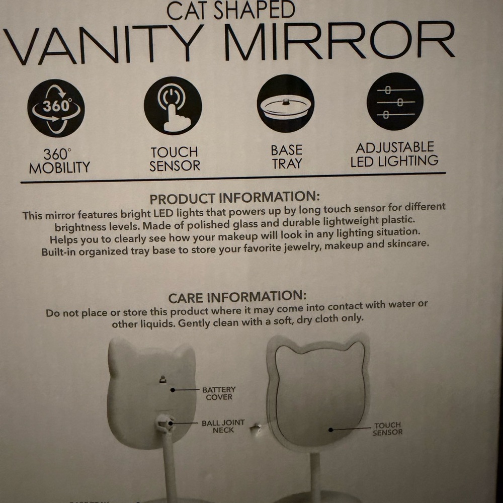 Vanity Purple Touch Sensor Mirror - Picture 5 of 6